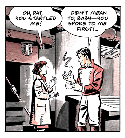 Man and woman in conversation where man snaps his fingers